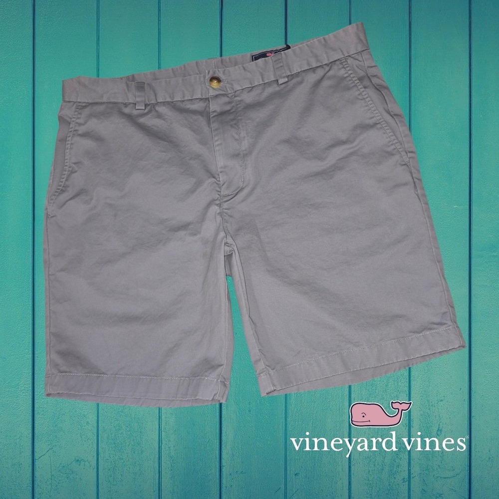 Vineyard Vines Mens Breaker Stretch Chino Shorts Grey 36‎